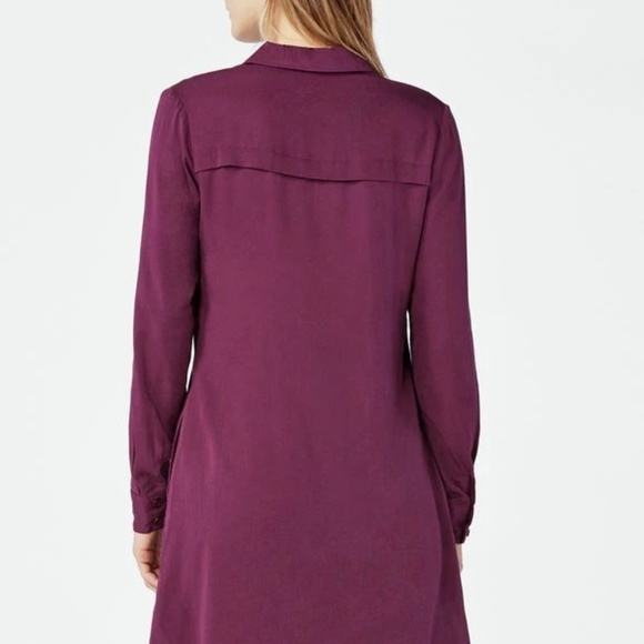 Purple Button Down Tunic - Picture 2 of 7